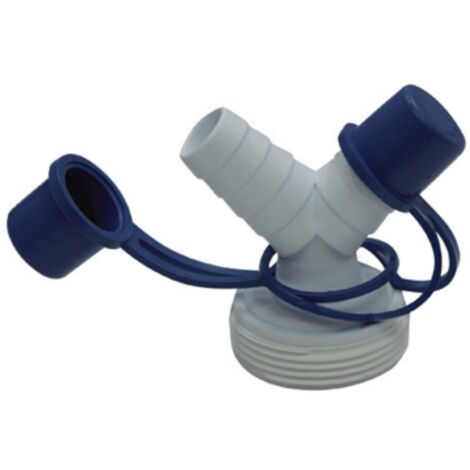 Schläfer 655803  Raccordo a Y per Tubo di Scarico Lavatrice 1 1/2 pollice filetto maschio, Connettore Doppio Attacco Scarico Lavastoviglie, Asciugatrice, Raccordo Portagomma diam 19-23.5 mm (3/4")