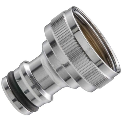 Schläfer 681100  Raccordo Portagomma Universale G 3/4" Ø 24,12mm per Rubinetto da Giardino, Connettore Tubo Acqua, Portagomma Innesto Rapido in Ottone Cromo