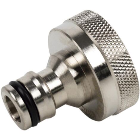Schläfer 681200  Raccordo Portagomma Universale G 1" Ø 33,25mm per Rubinetto da Giardino, Connettore Tubo Acqua, Portagomma Innesto Rapido in Ottone Cromo
