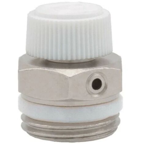 Schläfer 704111  Valvola di Spurgo Aria 3/8" per Termosifoni, Manopola di Sicurezza, Valvola con Scarico Girevole per Caloriferi e Termoarredi, Finitura Cromata