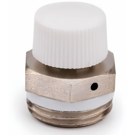 Schläfer 704211  Valvolina di Sicurezza Manuale di Spurgo e Sfogo aria con scarico girevole per Termosifone, Radiatore Riscaldamento, Valvola 1/2" di Sicurezza per Caloriferi e Termoarredo. 1PZ