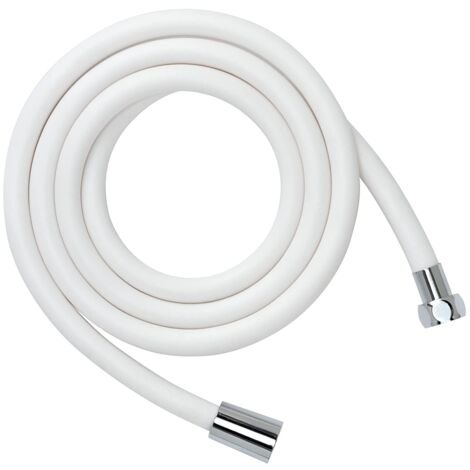 Schläfer 805490  Tubo Flessibile per Doccia Universale in Silicone Multistrato Bianco, Lunghezza 150cm, Attacco Standard 1/2" con Connessioni in Ottone, Guarnizioni Incluse