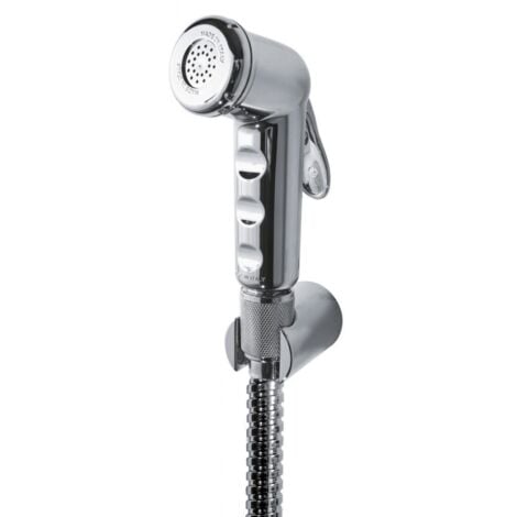 Schläfer 811210  Doccetta per Bidet Universale, Doccino Bidet e Shut off in Abs e Doccetta Igienica per Idroscopino con Flessibile 120 cm e staffa a parete. Cromo