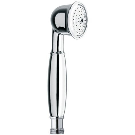 Schläfer 81130010  Soffione Doccia Stile Vintage, Doccino per Doccia Universale Retrò ad Alta Pressione, Telefono Doccia in Ottone Cromato, Colore Argento