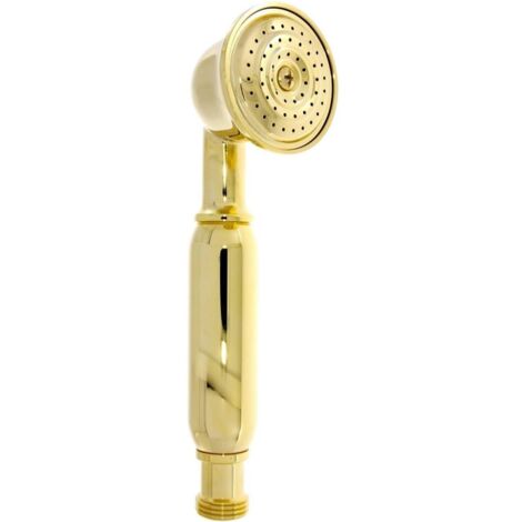 Schläfer 81135110  Doccetta per Doccia Vintage, Soffione Doccia Universale Retrò Antico Alta Pressione Universale, Telefono Doccia Nostalgie in Ottone, Oro
