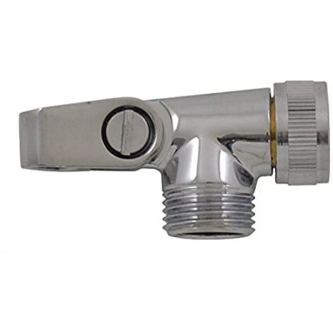 Schläfer 8122013  Staffa Supporto Doccia Universale, 1/2" Giunto Doccetta Inclinato con Snodo Regolabile per Asta Saliscendi, in Metallo Cromo