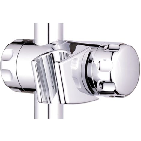 Schläfer 8126024  Saliscendi Doccia, Supporto Asta Doccia Saliscendi in Abs, Supporto Soffione Doccia Universale Regolabile e Ruotabile a 360°, Diametro Tubo Doccia 22mm, Finitura Ottone Cromato