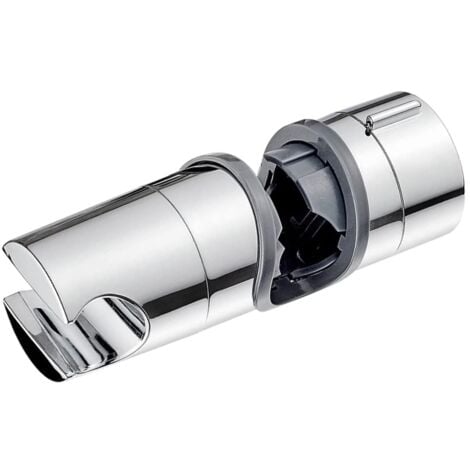 Schläfer 8126035  Saliscendi Doccia, Supporto Asta Doccia Saliscendi in Abs, Supporto per Doccia Universale Regolabile, Adatto per Tubo Doccia da 18mm fino a 25mm, Finitura Cromata Argento