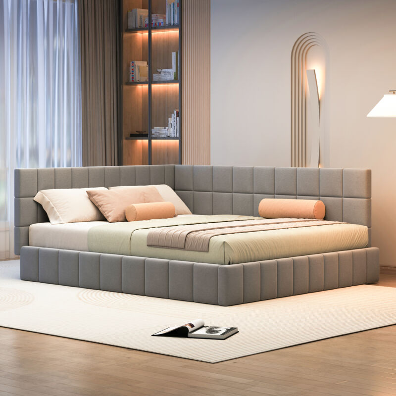 Mivray Schlafsofa 160x200 Cm Mit Lattenrost, Grauer Samt