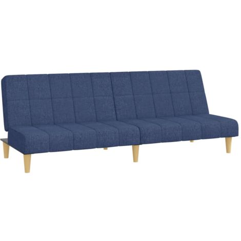 Schlafsofa 2-Sitzer Blau Stoff vidaXL
