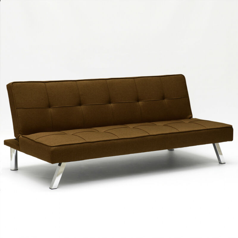 Modus Sofà Braun Design Schlafsofa Gemma, Moderne 2-Sitzer Couch Mit Schlaffunktion