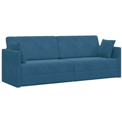 Schlafsofa Blau 213 x 70 x 77 cm Samt vidaXL