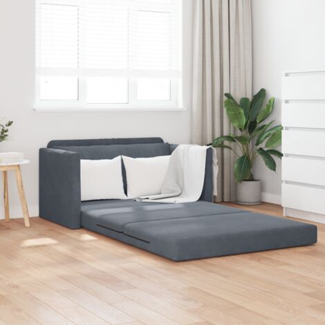 Schlafsofa Dunkelgrau 124 x 71 x 78 cm Samt vidaXL