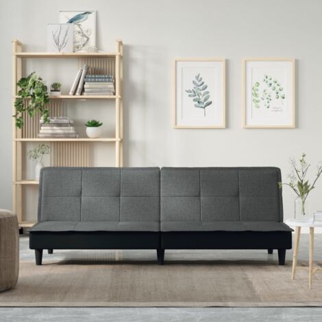 Schlafsofa Dunkelgrau Stoff vidaXL