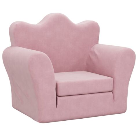 Schlafsofa für Kinder Rosa Weich Plüsch vidaXL775111