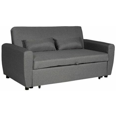 HAPPY GARDEN Schlafsofa MATT 2-Sitzer grau