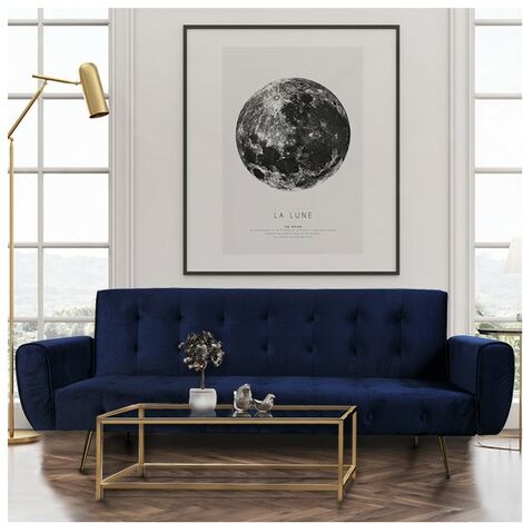 Schlafsofa ODIN blau/ 210x79x80 cm