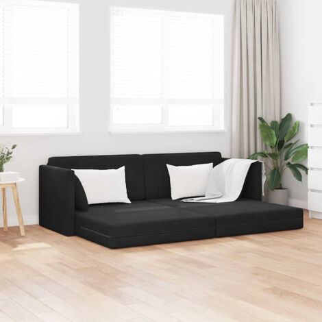 Schlafsofa Schwarz 213 x 70 x 77 cm Samt vidaXL