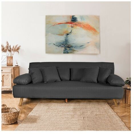 Schlafsofa TROMSO / Grau meliert/ 207x80x79 cm