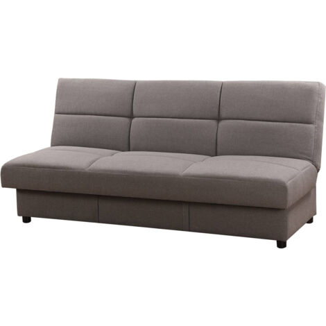 Schlafsofa zum Aufklappen "Enza" - 185 x 84 x 85 cm - 3-Sitzer - Grau