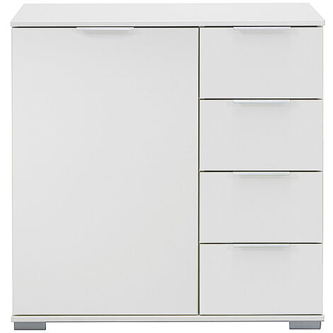 Schlafzimmer Kommode in weiß ELSTRA-43, B/H/T ca. 81/83/41 cm