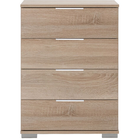 Schlafzimmer Nachttisch Nachtschrank, auch für Boxspringbett geeignet, in Eiche sägerau Nb. ELSTRA-43, B/H/T ca. 52/74/38 cm