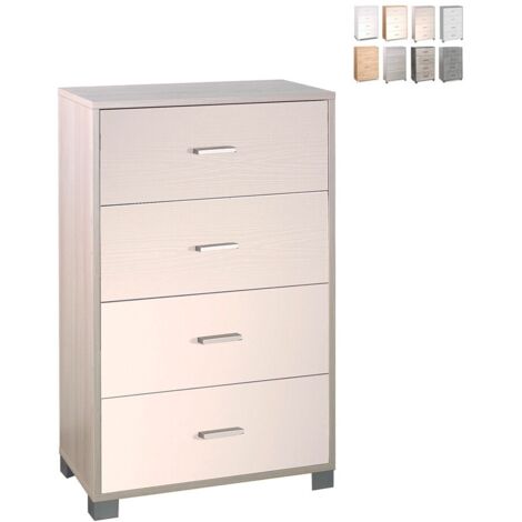 Schlafzimmerkommode mit vier Schubladen White Elm 70x41x h112 cm