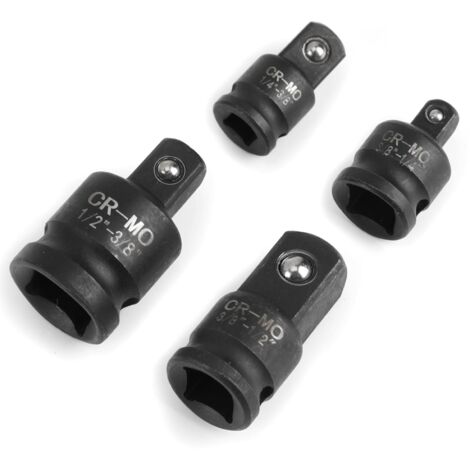 Schlagadapter-Reduzierstück, 1/2 auf 3/8 Adapter  3/8 bis 1/2  1/4 bis 3/8  3/8 auf 1/4, Steckschlüsseladapter für Drehmomentschlüssel, Ratsche, Bohrmaschine