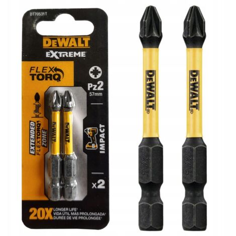 Schlagschraubendreher-Bits PZ250 EXTREME 2 Stück - DW DT70531T