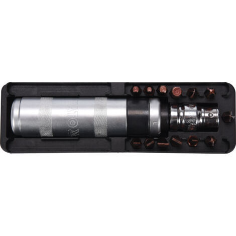 SCHLAGSCHRAUBENDREHER MIT MAGNETISCHEN BITS 15 STK - YT-28015