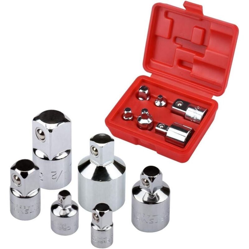 Image of Schlagschrauber-Adapter-Set – 6 Reduzieradapter für 1/4", 3/8", 1/2", 3/4" Steckschlüssel-Konverter