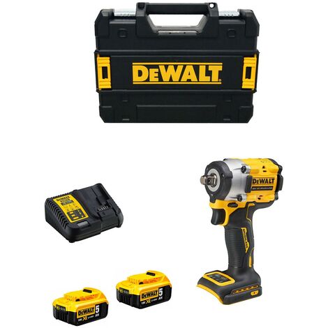 DEWALT XR 18V ​​1/2 Zoll 406Nm Brushless Schlagschrauber mit hinterem Ende in Ladegerät/Akku