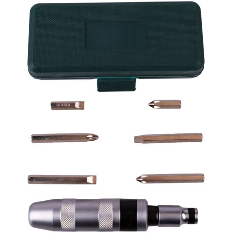 Schlagschrauber-Set mit 6 Bits zum einfachen Lösen von Schrauben, aus Chrom-Vanadium-Legierungsstahl, geeignet für Wartungsarbeiten