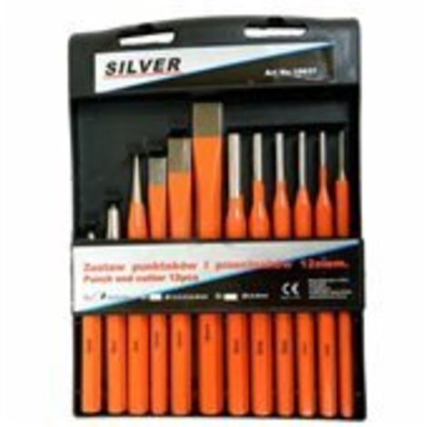 Schlagwerkzeuge silver 12-teilig Chrom-Vanadium-Stahl