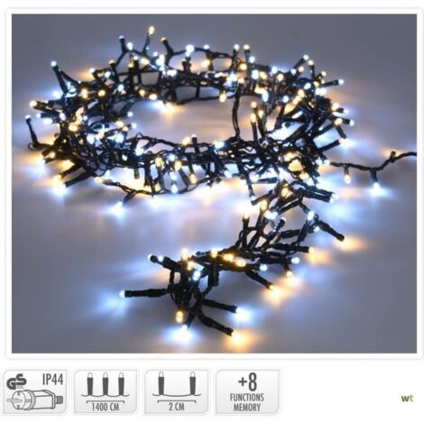 Schlangengirlande 560 Leds 14m kaltes und warmes Licht
