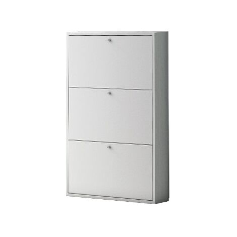 SCHLANKER SCHUHSCHRANK 3 TÜREN WEISS -85 50 20