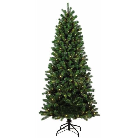 Schlanker Weihnachtsbaum Kentucky aus hochwertigem PVC mit LED für kleine Dimensionen -270 cm