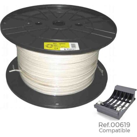 Schlauchhaspel 2x1mm weiß 400mts (große Haspel ø400x200mm)