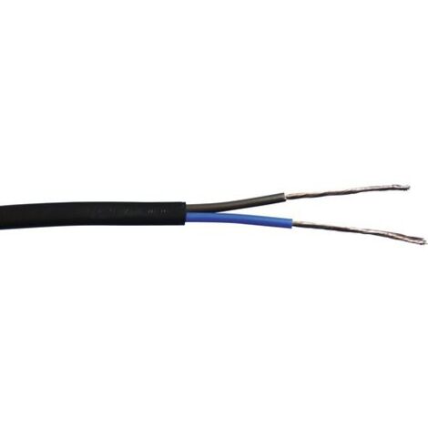 Schlauchleitung H03VV-F 2 x 0,75 - 10 Meter schwarz Gummileitung Leitung Kabel