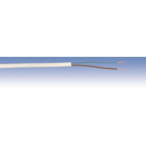 Schlauchleitung H03VV-F 2 x 0,75 - 10 Meter weiß Gummileitung Leitung Kabel