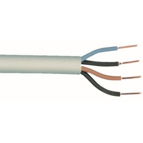 Schlauchleitung H03VV-F 4 x 0,75 - 5 Meter, weiß Kabel & Leitungen