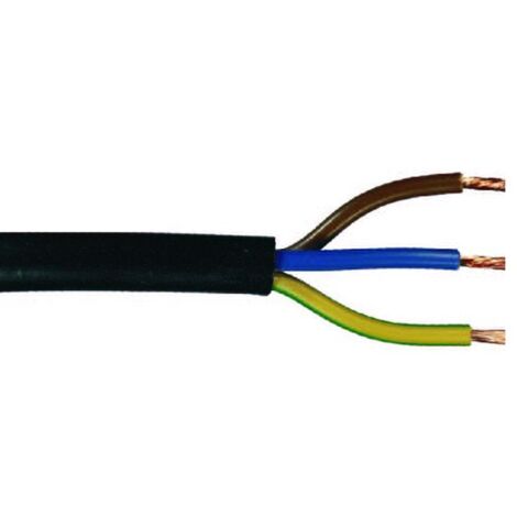 Schlauchleitung H05VV-F 3 x 1,0 - 25 Meter, schwarz Schlauchleitung