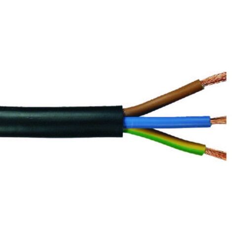 Schlauchleitung H05VV-F 3 x 1,5 - 5 Meter, schwarz Kabel & Leitungen