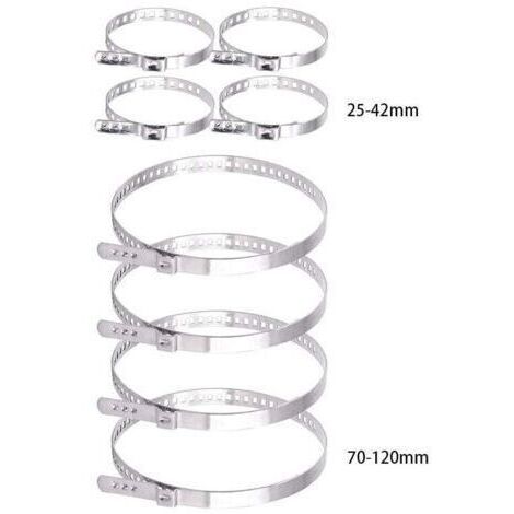 Schlauchschelle, 2 Schellen, Kardan-Schlauchschellen und Crimp-Bandschellen im 8-teiligen Set