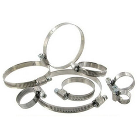 Schlauchschelle 40-60 mit Edelstahlband und Kappe, 10er-Packung