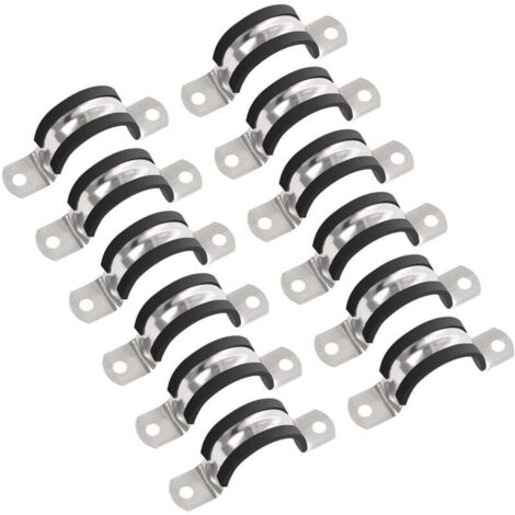 Schlauchschellen, 20 mm Durchmesser, Schlauchband aus Edelstahl 304, Schlauchschelle für Rohre, Leitungen oder Metallseile (12 Stück)