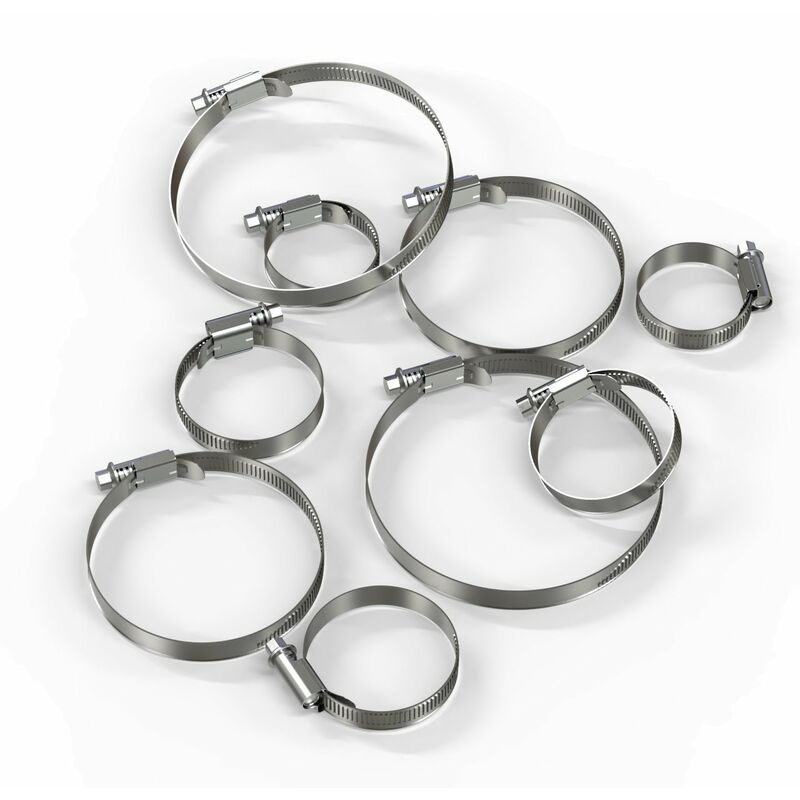 10x Schellen Edelstahl Schlauchschellen Schlauchklemmen Klemmschellen 1 Ohr 5,8