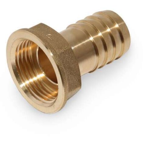 Schlauchstutzen Schlauchübergang 1'' IG Schlauchtülle messing massiv mit 6-kant 25,5mm x 1''