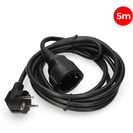 Schlauchverlängerung, 3x1,5, T/TL, 5m, schwarz  EDM 23214