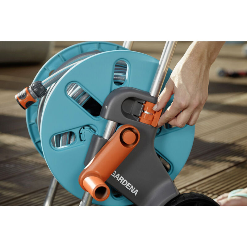 Systemteilen ... mit 20m Schlauch kpl Gardena Schlauchwagen AquaRoll S Set